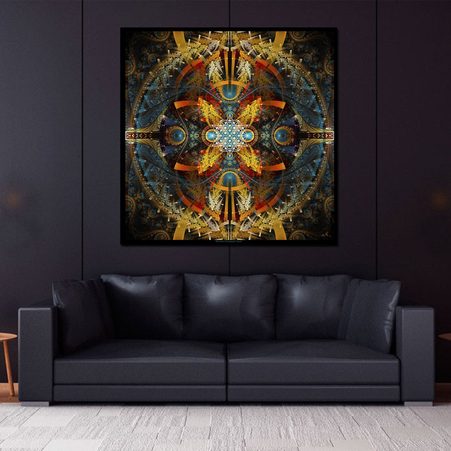 sacred geometry rolled canvas
