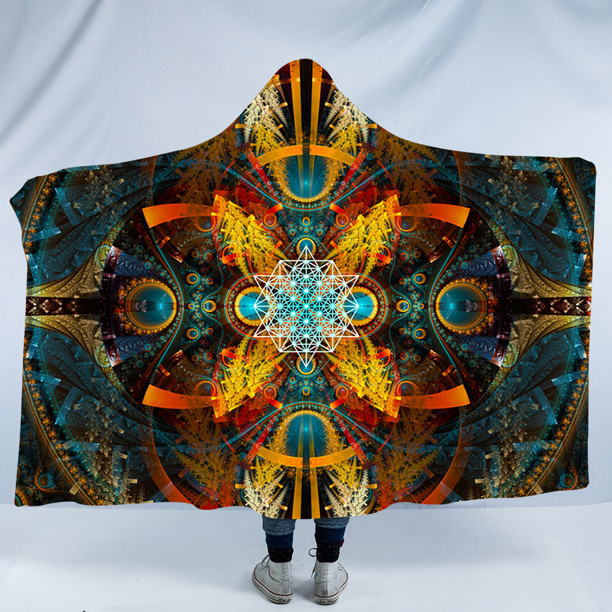 Merkaba Blanket With Hood