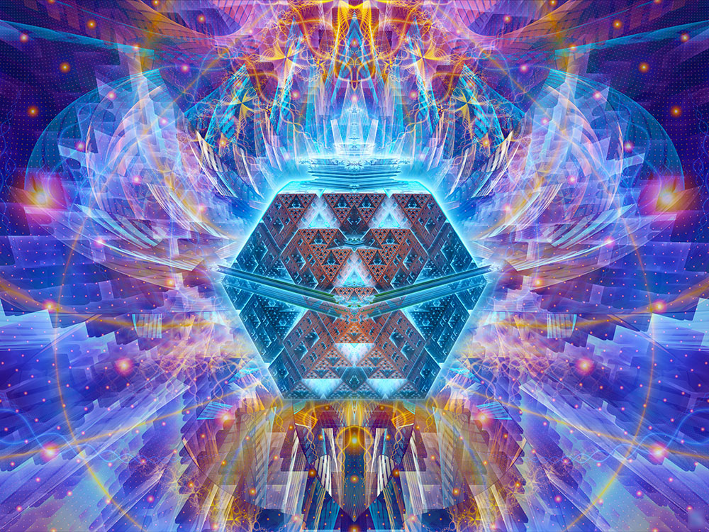 The Temple of the Violet Flame Poster | Art Print | Psychedelic| | Spi