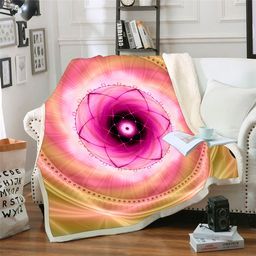 Meditation Sherpa Fleece Blanket 1